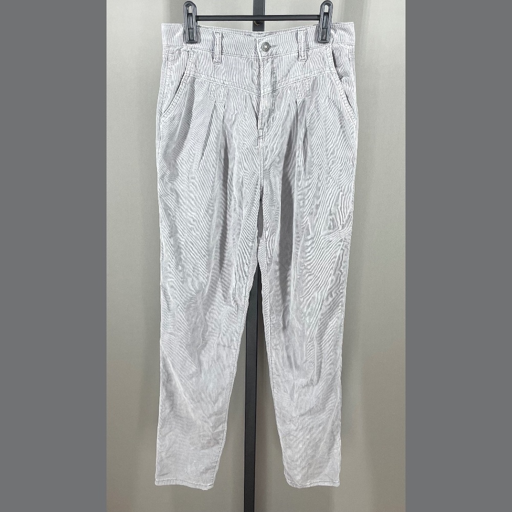 NEW American Eagle Outfitters Pants Womens 0 gray corduroy straight taper casual